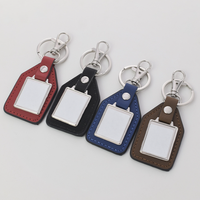 Llavero de cuero sintético multicolor estilo marco de fotos, personalizable para sublimación, en blanco, para llavero, bolso, colgante, recuerdo, regalo