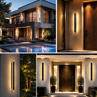 Corps en aluminium, étanche IP65, décoration d'hôtel, villa, maison, salon, lampe murale linéaire longue à LED pour chevet