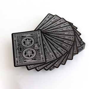 ASP Custom Printing Front and Back Paper Playing Cards Plastic Sublimation Poker Cards Black Playing Cards with Custom Box