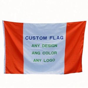 ธงโลโก้ออกแบบเองคุณภาพสูงเพื่อการส่งเสริมการขาย ขนาด 3x5 ฟุต ผลิตจากโพลีเอสเตอร์ 100% ขายส่งจากโรงงาน ธงโฆษณา - Product Image 1