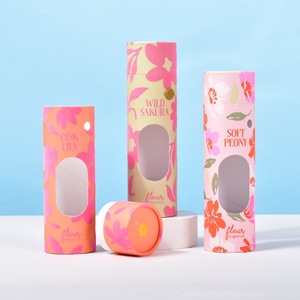 Boîte cylindrique en papier kraft 100 % recyclable et biodégradable, emballage en tube de papier avec marquage à chaud pour bougies, cosmétiques, parfums et diffuseurs à bâtonnets - Product Image 3
