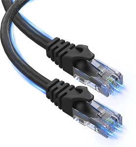 Câble Ethernet Cat6 8 conducteurs en cuivre toronné UTP transparent RJ45 noir, cordon de raccordement réseau LAN pour PC, routeur, modem - Product Image 4