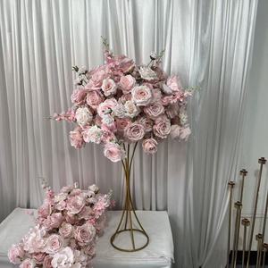 Composizione Floreale Artificiale Elegante IFG Personalizzabile 60cm 1.8m in Seta Rosa per Decorazioni e Allestimenti Matrimoniali - Product Image 6