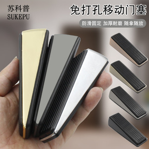 Tope de puerta de aleación de zinc con acabado bronce cepillado y goma antideslizante para uso en interiores y exteriores, de Suzhou Science Popularization. - Product Image 2