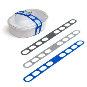 Correas de silicona reutilizables universales para tapas de utensilios de cocina, correas para tapas de tarros, soporte para cajas - Product Image 1