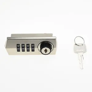 YH1208 Mechanical Metal 4 Dials Digital Cabinet Combination Locker Lock With Master Key