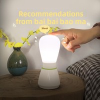 Veilleuse LED multifonctionnelle moderne de style japonais personnalisée pour bébé, avec contrôle tactile, rechargeable, protection oculaire CRI 80-89 élevé