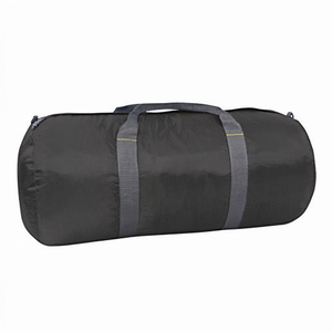 Deluxe Outdoor Nylon <b>Duffel</b> <b>Bag</b>-Water Resistant Zipper Closure Black 12 in X 24 in - Product Image 1