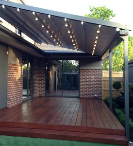 Aluminum Alloy Frame PVC Fabric Motorized Remote Control Retractable Patio Sun Shade <strong>Awning</strong> <strong>Wall</strong> <strong>Mounted</strong>/Freestanding Design - Product Image 3