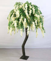 Arbre à fleurs artificiel en soie de glycine, 90-210 cm, grand arbre à fleurs violet, arrangement floral de centre de table pour décoration de mariage