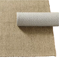 AUTOVI Eco Friendly Sisal Carpet Natural Latex Backing Washable Waterproof Rug for Home Exercise Living Room