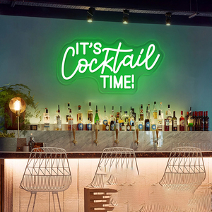 Wholesale Dropshipping Custom Neon Light <strong>Sign</strong> Custom LED Light up <strong>Sign</strong> It's <strong>Cocktail</strong> Time Neon <strong>Sign</strong> for Etsy Seller - Product Image 1