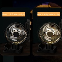 Ventilador OEM de Alta Calidad para RV, 5V, 360 Grados, Control Remoto/Luz LED/Enchufe para Cigarrillos/Base Magnética/USB para Auto, Camión, RV, Exteriores