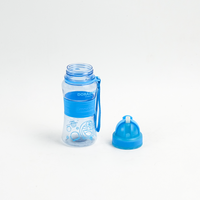 Bouteille d'eau portable réutilisable en plastique de haute qualité JWAY 350 ml pour enfants avec couvercle à paille et bec verseur, personnalisable avec logo, fabricant OEM/ODM