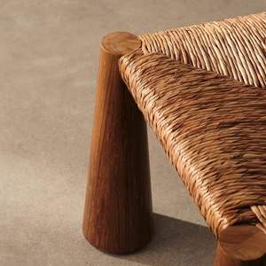 <span class=keywords><strong>Silla</strong></span> de Comedor Rush Woven <span class=keywords><strong>Rocket</strong></span> Leg, <span class=keywords><strong>Silla</strong></span> de Cordón de Papel Tejida a Mano, Patas de Madera Natural, Asiento de Mimbre Escandinavo, Juego de 2/4 - Product Image 4