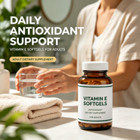 Capsules de vitamine E, antioxydant naturel, complément alimentaire pour adultes, faible teneur en matières grasses, sans sucre, 0,6 g par capsule