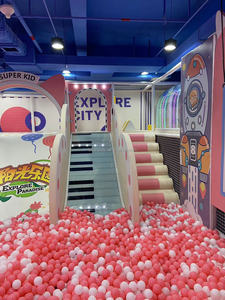 Équipement de jeu intérieur pour enfants Leber avec piscine à <span class=keywords><strong>balles</strong></span>, toboggans, <span class=keywords><strong>parc</strong></span> d'attractions pour les fêtes d'enfants, salle de jeux, garantie 1 an - Product Image 3