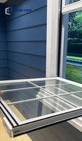Ventana Plegable de Aluminio de Doble Hoja Estilo Americano con Diseño Moderno para Cocina y Uso Residencial