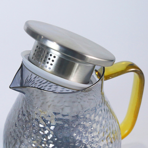 <span class=keywords><strong>Carafe</strong></span> à thé <span class=keywords><strong>en</strong></span> <span class=keywords><strong>verre</strong></span> alvéolé <span class=keywords><strong>sans</strong></span> plomb, avec couvercle filtrant <span class=keywords><strong>en</strong></span> acier inoxydable, pour la restauration et l'approvisionnement <span class=keywords><strong>en</strong></span> thé - Product Image 2