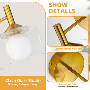 Nordic American Creative Glass <b>Wall</b> Lamp Indoor <b>Wall</b> <b>Sconce</b> Bathroom Vanity Light for Living Room Bedroom Corridor Aisle Hotel - Product Image 6