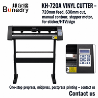Plotter de corte de vinilo para prensa térmica KH-720A, alimentación de 720 mm, corte de 630 mm, contorno manual, motor paso a paso, Signmaster para pegatinas, calcomanías y letreros