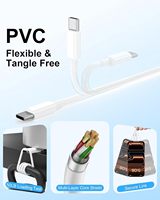 Cable USB Tipo C Corto de 0.25m (25cm) a Precio de Fábrica, Cable de Carga Rápida de Datos USB a C para Teléfono Inteligente, Tableta y Banco de Energía