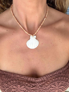 INS Style gros Beachy vacances <span class=keywords><strong>corail</strong></span> perle d'eau douce pierre perle colliers mode à la main première fête des mères bijoux - Product Image 4