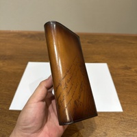 Portefeuille Homme en Cuir Véritable Style Vintage Affaires Long Peint à la Main Couleur Peau de Veau Importée Durable Extensible Multi-emplacements