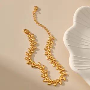 جودة عالية مجوهرات فاخرة أساور نسائية 18 قيراط مطلية بالذهب آذان القمح للأعمال غير مشوهة سوار ملون للنساء