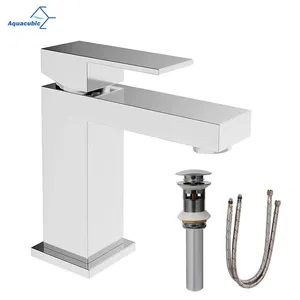 Aquacubic Manufacturer CUPC WRAS NFS CE Certified Chrome Brass Bathroom Basin Faucet