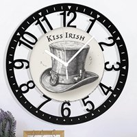 Horloge murale circulaire minimaliste en fer de 25 cm avec aiguilles fines, design moderne