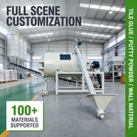 Mezcladora Horizontal de Cinta para Producción de Masilla en Polvo, Precio de Fábrica, Planta de Mortero Seco Totalmente Automática, 6 Toneladas por Hora