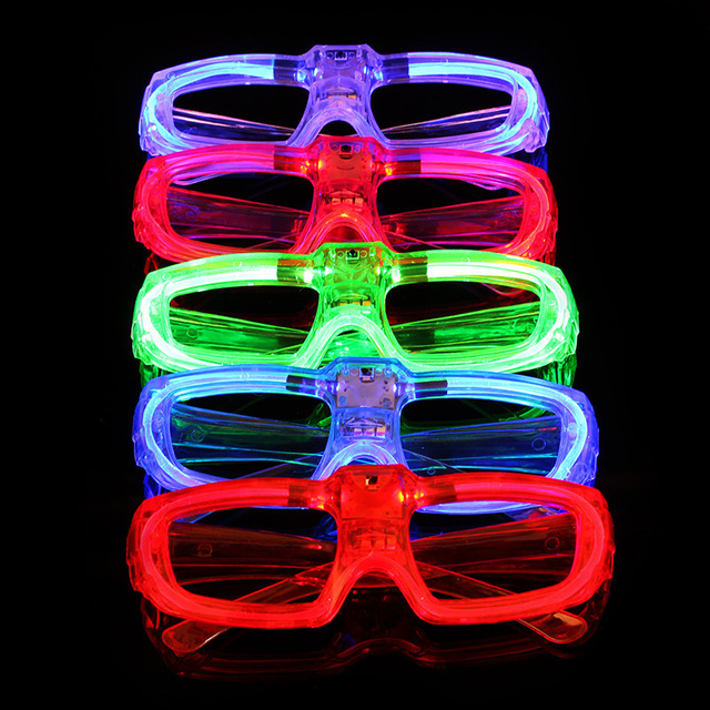 Glow Frame LED Glasses Cyberpunk Futuristic Technology Party Favor Halloween Christmas Luminescent Cosplay Glasses Bag Packaging