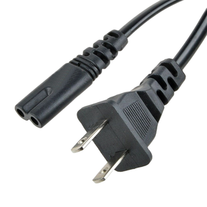 สายไฟ AC แบบ Universal IEC C7 ขนาด 18AWG / สายไฟรูปเลข 8 แบบ 2 ขา ไม่แบ่งขั้ว / ปลั๊กติดผนังสำหรับชาร์จกล้อง, วิทยุ - Product Image 1