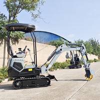 Nouvelle technologie, mini-excavatrice de 1,2 tonne, 2 tonnes, 1,8 tonne, excavatrice sur chenilles avec cabine, CE EPA EURO 5, hydraulique