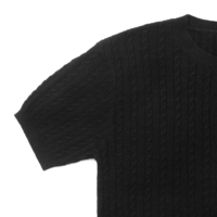 AiNear Vente en gros logo personnalisé Design Oem Odm Short Sleeve Black Round Neck t Shirt Men Wool Cable Knit Graphic Pullover Sweaters