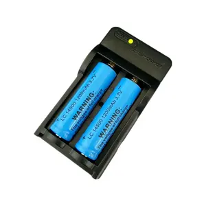 Double Slot 14500 li ion Battery Charger Wall Plug 100V-240V lithium batteries charger
