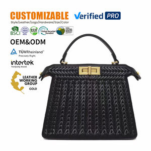 Bolso de Hombro de Cuero PU Tejido Estilo <span class=keywords><strong>Bottega</strong></span> Vintage, Bolso de Lujo de Diseñador para Mujer, para Fiestas Nocturnas y Bodas - Product Image 1