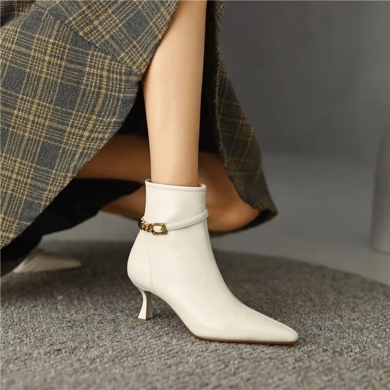 Sepatu bot Ankle wanita, Kasut Ankle kepala lancip gaya baru harga lebih rendah