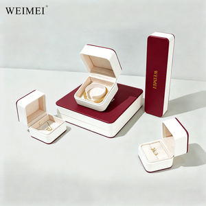 Caja de Joyería WEIMEI con Logotipo Personalizado, Caja de Joyería de Cuero de Lujo para Pendientes, Pulseras, Collares y Anillos - Product Image 3