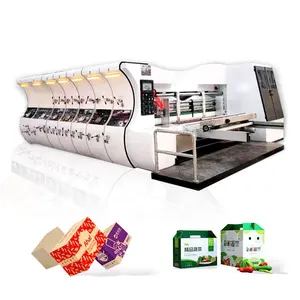 Automatic Pizza Box Printing Slotting Die Cutting Machine For Corrugating Industry