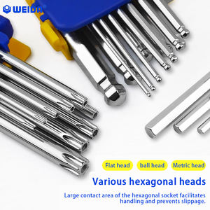 طقم مفاتيح ألن سداسية من النوع L مكون من 9 قطع، درجة صناعية، من الفولاذ الكروم فاناديوم، مقاس متري، تصنيع حسب الطلب - Product Image 5