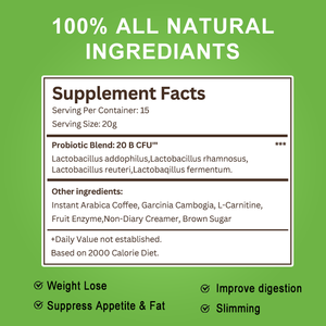 Café Probiotique Marque Blanche pour la Perte <span class=keywords><strong>de</strong></span> Poids, Coupe-Faim, Brûleur <span class=keywords><strong>de</strong></span> <span class=keywords><strong>Graisse</strong></span> et Soutien à la Santé Digestive - Product Image 5