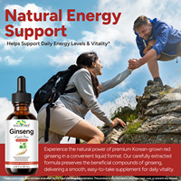 SOLOTREE Gouttes liquides de ginseng pour la clarté mentale, soutien énergétique naturel, extrait de ginseng en gouttes liquides