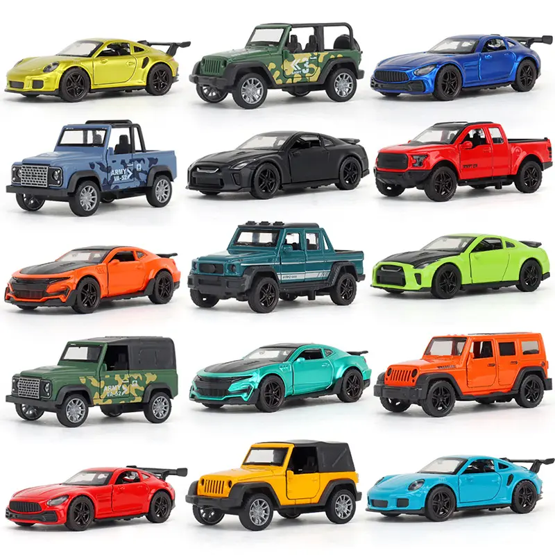 Alloy Customized Promotional Set Simulation Miniature 1/36 Diecast Model Car Toys Vehicles Pull Back Car Toys For Kids