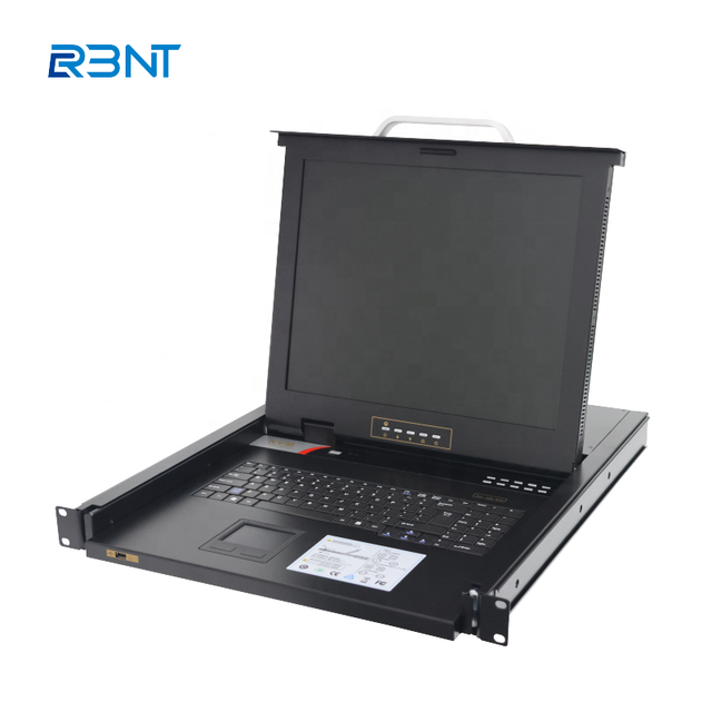 17" LCD KVM Console 4 Port VGA KVM Console Drawer for Small IT Server Room