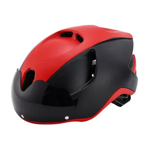CECPSC標準BisikletKaskiサイクリングヘルメットロードバイクサイクリングレース用保護具ライト付き