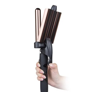 Fer à boucler professionnel pour cheveux, triple baril rotatif automatique, fer à friser électrique, baguette à boucler les cheveux - Product Image 5