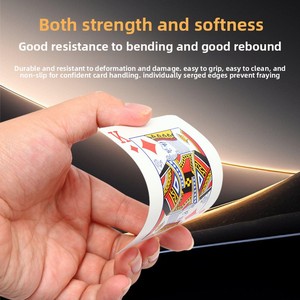 Caja <span class=keywords><strong>Doble</strong></span> de Alta Gama y Calidad, con Diseño de Papel y Tela, Núcleo Negro, Personalizada para Cartas de Póker Gua Dan, Dos Mazos por Caja - Product Image 2