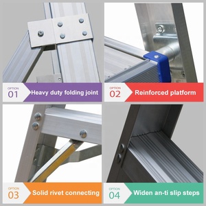 <span class=keywords><strong>EN131</strong></span> Thang Bậc Thang Nền Tảng Hợp Kim Nhôm Với Toeboard Và Bánh Xe - Product Image 3
